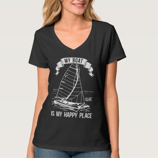 Catamaran Two Hulls Sailing Quote Catamaran Captai Tシャツ (正面)