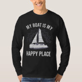 Catamaran Two Hulls Sailing Quote Catamaran Captai Tシャツ (正面)