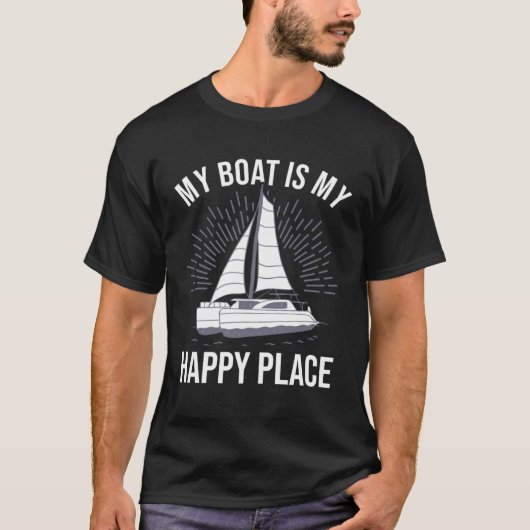 Catamaran Two Hulls Sailing Quote Catamaran Captai Tシャツ (正面)