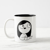 Catanaは指銃のマグをします ツートーンマグカップ (左)