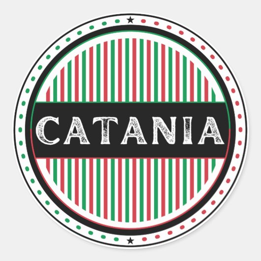 Catania City Pride Emblem – Italian Identity ラウンドシール (正面)