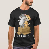 CATANIC Cat Kitten Parody Cruise Ship Vacation Tシャツ (正面)