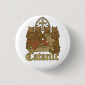 Catanic – Medieval Cat Cult Meme 缶バッジ (正面)