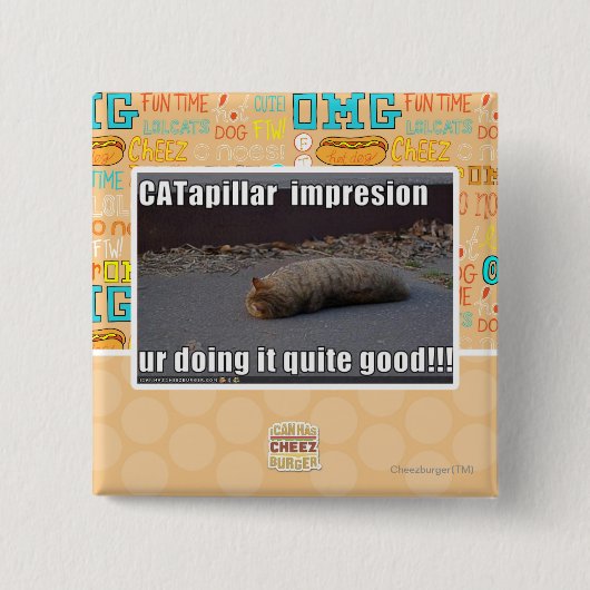 CATapillar 缶バッジ (正面)