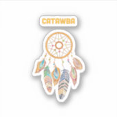 Catawba Tribe Native American Indian Proud Dream C シール (正面)