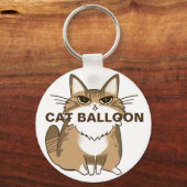 CATBALLOON缶バッチA キーホルダー (正面)