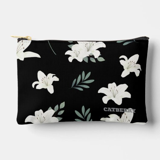 Catberry | Minimalist Floral Pattern Pouch アクセサリーポーチ (正面)