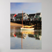 Catboat and waterfront, Provincetown MA, Cape Cod ポスター (正面)