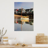 Catboat and waterfront, Provincetown MA, Cape Cod ポスター (キッチン)