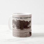 Catboat Summer Sail, Cotuit Harbor 2025 Coffee Mug コーヒーマグカップ (正面左)