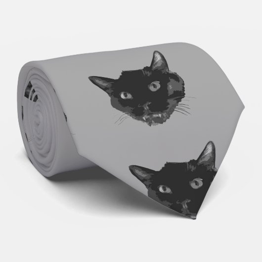 Catbusのタイ-プリントをくまなく… ネクタイ (ロール)