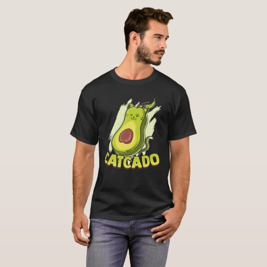 Catcado  Cat Catcado Avocado Tシャツ (正面フル)
