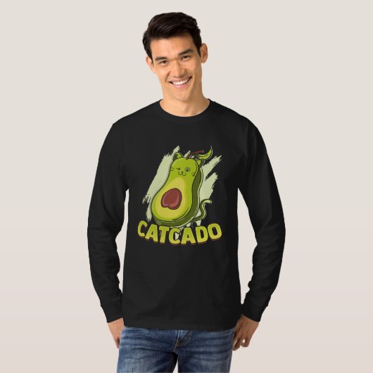 Catcado  Cat Catcado Avocado Tシャツ (正面フル)