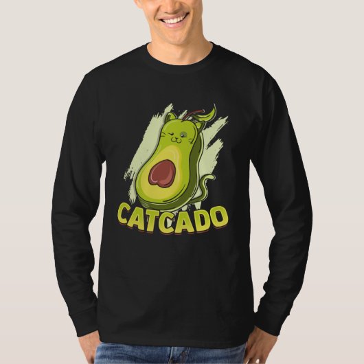 Catcado  Cat Catcado Avocado Tシャツ (正面)