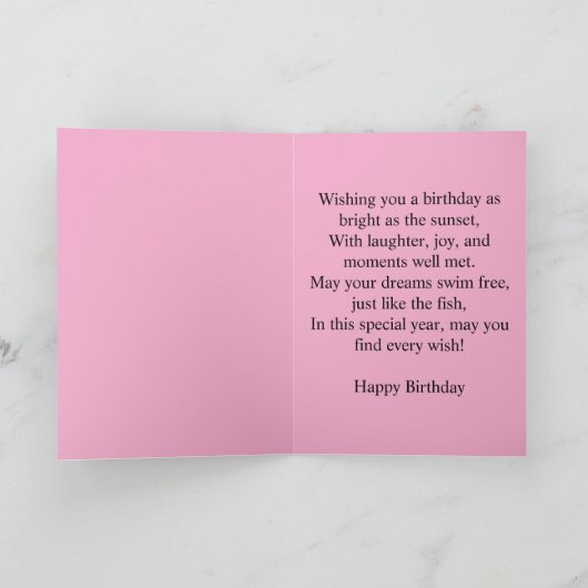 Catch a Bright New Year! Birthday カード (内部)