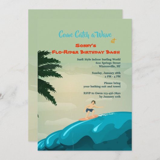 Catch a Wave招待状 招待状 (正面/裏面)