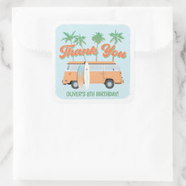 Catch a Wave Surf's Up誕生日お願い スクエアシール