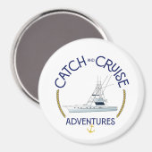 Catch and Cruise Adventures Marlin Mujer 3" Magnet マグネット (正面/裏面)