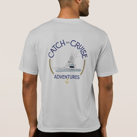 Catch and Cruise Adventures Men's Moisture Wicking Tシャツ (裏面)