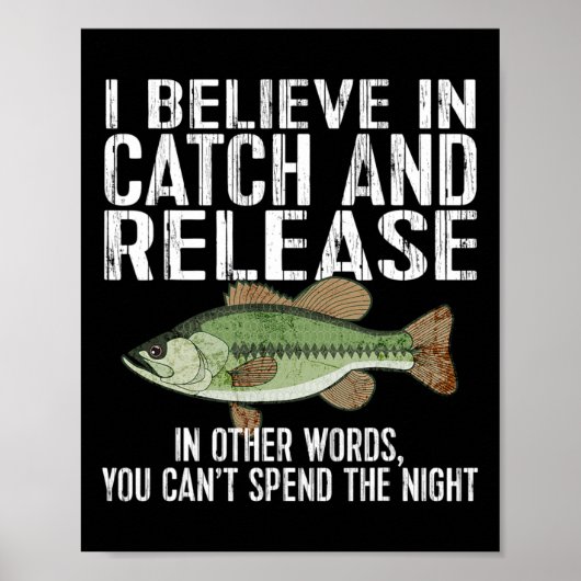 Catch And Release 面白い釣り ポスター (正面)