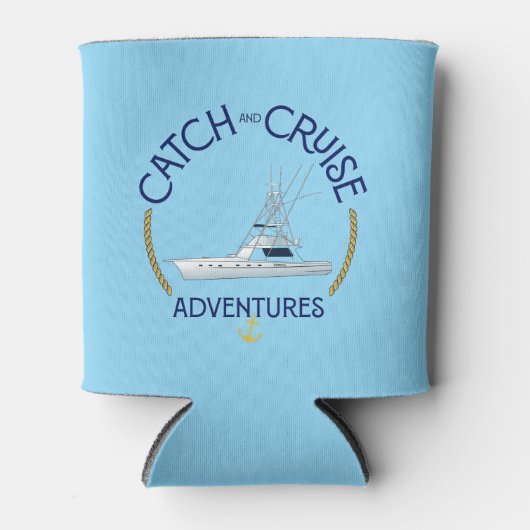 Catch & Cruise Koozie – Destin FL Fishing 缶クーラー (正面)
