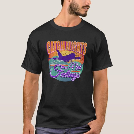 CATCH FLIGHT NOT感覚おもしろい旅行 Tシャツ (正面)