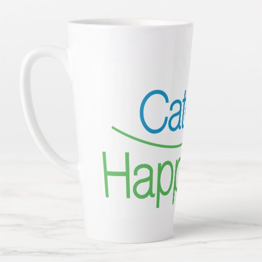 Catch Happiness in your moments! カフェラテマグ (左)