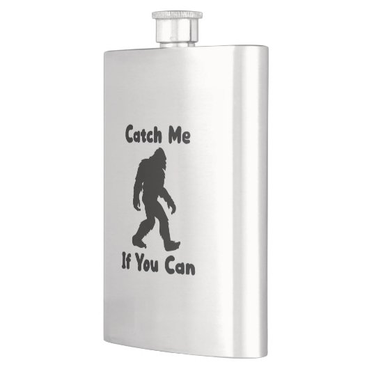 Catch Me If You Can Bigfoot Cryptid Funny フラスク (左)