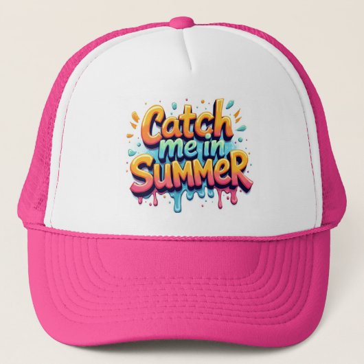 Catch Me In Summer Bubble Graffiti Hat キャップ (正面)