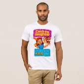 Catch My Laughter Sporty Girl with Beagle Puppy Tシャツ (正面フル)