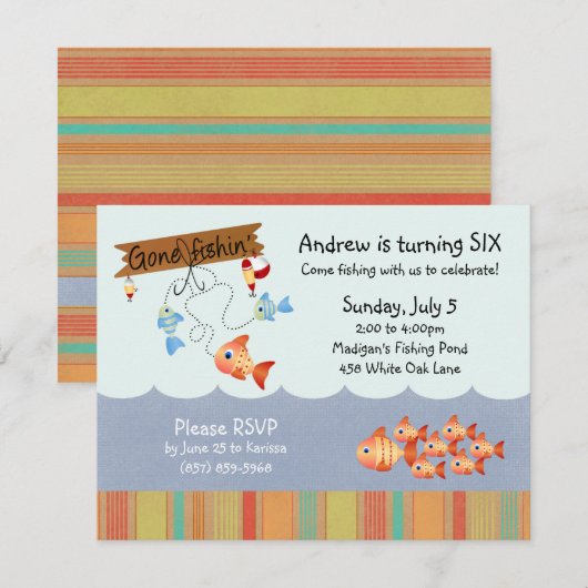 Catch of the Day招待状 招待状 (正面/裏面)