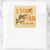 Catch of the Day: A ユーモアのある Take on魚釣り スクエアシール (バッグ)