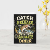Catch & Release 面白い釣り好き トラウト カード (黄色い花)