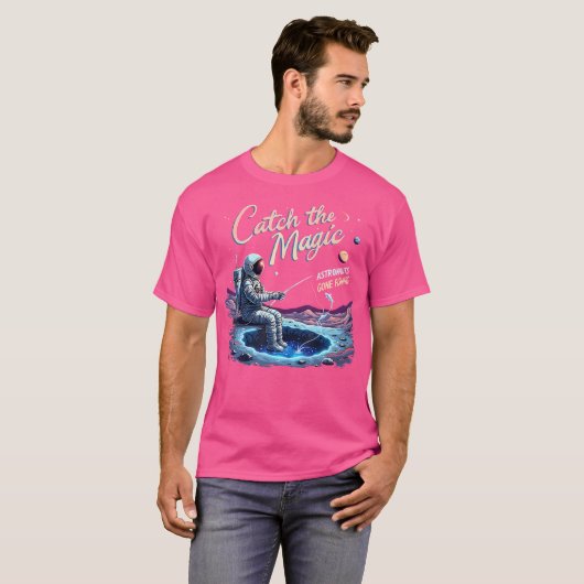 Catch The Magic Astronaut Gone Fishing Astronaut S Tシャツ (正面フル)