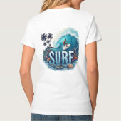 Catch the Waveサーフィン Tシャツ (裏面)