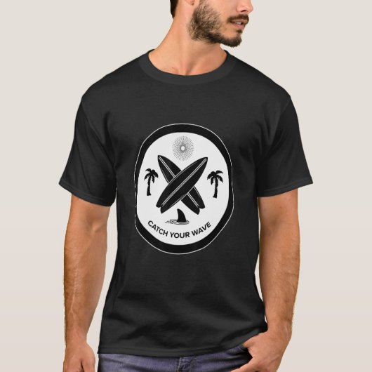 Catch Your Wave   Get Your Wave Surf Surf  Tシャツ (正面)