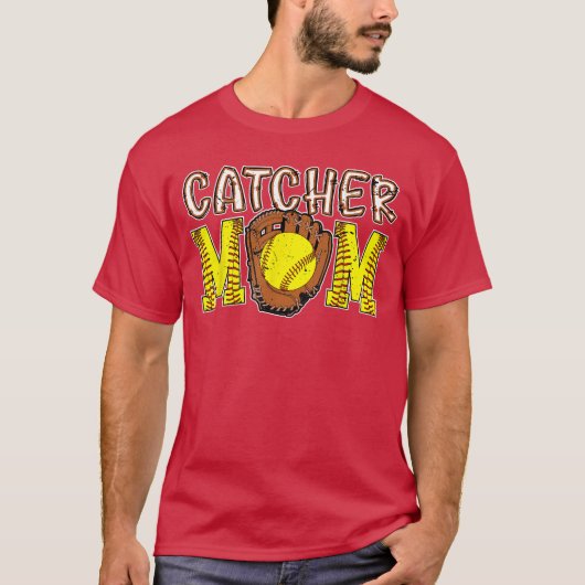 Catcher Mom Softball Catcher Mom Softball Catcher  Tシャツ (正面)