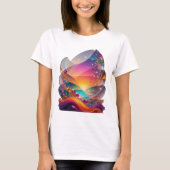 Catchy Silver UNIVERSE Statement Tee Tシャツ (正面)