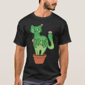 Catcus Cat Cactus Succulent Plants Kitty Lovers Fu Tシャツ (正面)