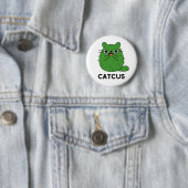 Catcus Funny Cat Cactus Pun  缶バッジ (インサイチュ)
