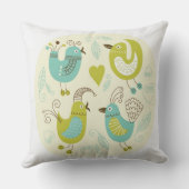 cateの漫画の鳥 クッション (裏面)