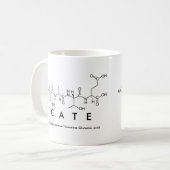 Cateペプチド名mug コーヒーマグカップ (正面左)
