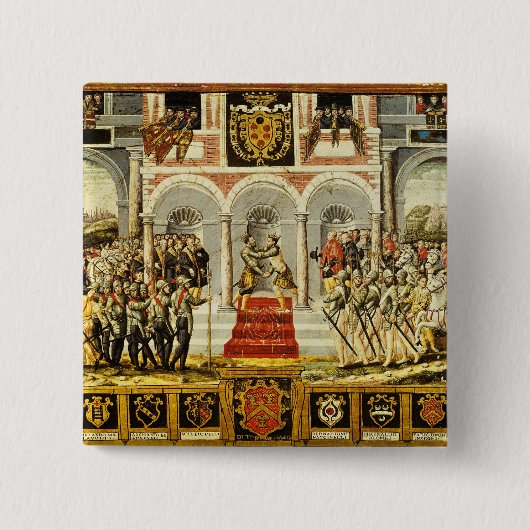 Cateau-Cambresisの条約 缶バッジ (正面)