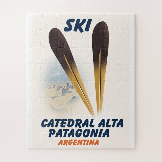 Catedral Alta Patagonia,アルゼンチンスキーポスター ジグソーパズル (縦)