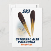 Catedral Alta Patagonia,アルゼンチンスキーポスター ポストカード (正面/裏面)
