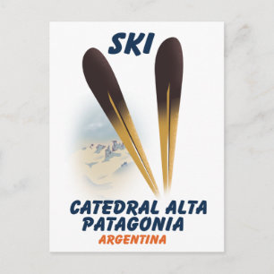 Catedral Alta Patagonia，アルゼンチンスキーポスター ポストカード