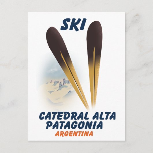 Catedral Alta Patagonia,アルゼンチンスキーポスター ポストカード (正面)