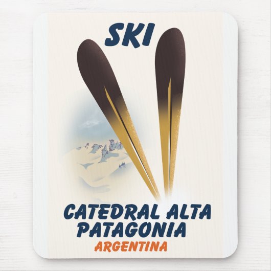 Catedral Alta Patagonia,アルゼンチンスキーポスター マウスパッド (正面)