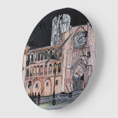 Catedral de Santa María Painting by Alfred Fox ラージ壁時計 (傾斜)
