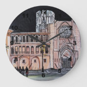 Catedral de Santa María Painting by Alfred Fox ラージ壁時計 (正面)